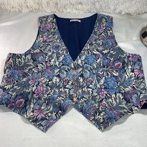 💐Vintage florar vest- 💐